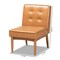 Baxton Studio Arvid Mid-Century Modern Tan Faux Leather and Walnut Brown Finished Wood Dining Chair 175-10838-Zoro - alternate 7